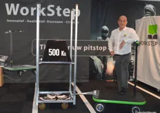 Johan Velting from Workstep can be found at more and more fairs. He also brought his labor-saving and work-lightening solutions to Gorinchem, alongside 'the block of 500 kilos.'