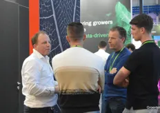 Martin van Tol is answering visitors' questions at the LetsGrow.com booth, where the latest branch of the Strategy Manager, now also focused on energy, was on display.