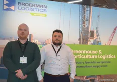 John Luijendijk and Vincent Korporaal from Broekman Logistics, who, through a booth at the World Horti Center, are now also present at the fair in Gorinchem.