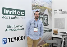Gerardo Gonzalez from Irritec with their distributor Tesicol.