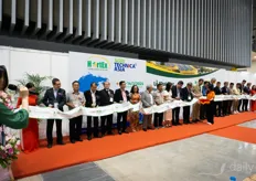 The official ribbon cutting with representatives from Vietnam, Netherlands, Italy, Indonesia, and many more countries