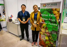 Panupong Daungmanee and Saranya Sirapanit with Thai Nissho Trading,  who will organise the Fruit Innovation Fair in Chanthaburi, Thailand, in 2025.