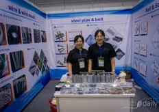 Bella and Jimmy with Tianjin Wintong, producers of steel wire and mesh products