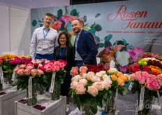 Alexander Letkow, Lea Pham, and Alexander Brjuhins with Rosen Tantau -  the only rose breeder on the show