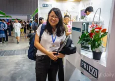 Visiting the trade show is Lim Ya Wen, CEO with Singaporean greenhouse builder ADAS Green