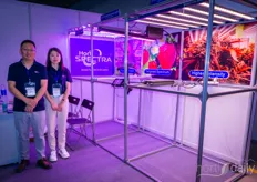 Walton and Lucia with Shenzen Light HortiSpectra are present with LED lights and believe the market will in the upcoming years use these to improve their cultivation