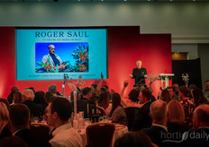 With Roger Saul, founder of Mulberry, and currently farmer himself, held the dinner speech