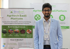 Shreedhar Bhat, Scalion Commerce, showcases traceability and anti-counterfeit solutions to agri-businesses.