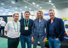 Ton Vergeer (Universal Fabricating), Arnold de Kievit (Oreon), Daan Geers (Geers Techniek) and Roy van Gaalen, PDI Screens