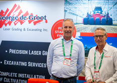 George de Groot has made name with his Laser Grading and Excavating. In the photo with Jerry Arkesteijn, Beekenkamp Plants.