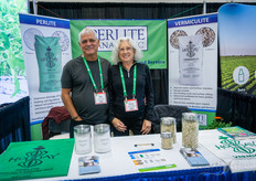 Rene Dagenais and Nicole Duchaine, Perlite Canada, offering perlite and vermiculite under the Holiday brand