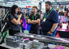 Evija Gosse, Aranet, talking to visitors