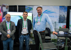 John van Dijk and Mark Looije, Looije Agro, in the middle, Mitchel Visser, Valto