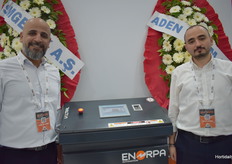 Adel Alekasir and Bulut Gunes from Enorpa with their control panel.