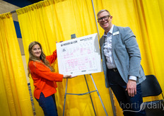 John Moriarty and Debbie Barbieri showing the 2026 map on the mornig of the second day of the show