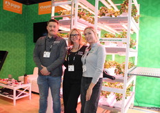Luke Kadzban, Kaitlyn Goraleski and Jessica Pleysier with PIPP Horticulture/GGS Sturctures