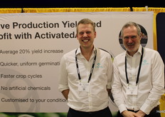 Nathanael Dannenberg and Ralph Weir with Zayndu from Great Britain. Zayndu was nominated for the Product Innovation Award with their ActivatedAir on-site seed priming system
