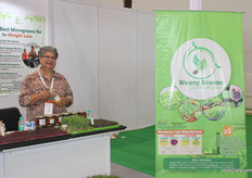 Anju Khanna of Wenny Greens with her homegrown microgreens and probiotic juices.