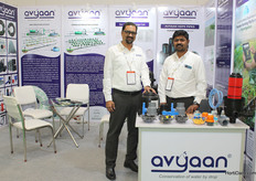 Vinu Urs and Range Gowda with Avyaan Irrigation Systems.