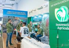 The booth of Innovación Agrícola, with the Millenniumsoils Coir team and products