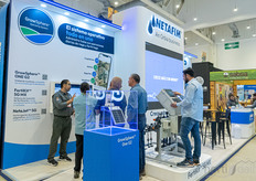 Visitors at Netafim's booth.
