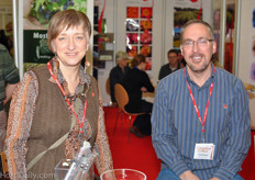 Growers Sylvia Mosterman and Todd Boland representing Canadian nurseries.
