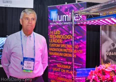 Bob Hemple from Illumitex standing next to the Surexi LED luminaries.