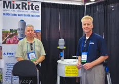 Nitzan Grossman and Jeffrey Smith fom MixRite pumps.