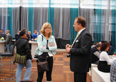Hortidaily's Annet Breure with Jan-Willem Lut, Sercom.