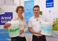 Jorien Schouten from Sudlac greenhouse coatings together with Ben Sosef from Arend Sosef Mexico. At the trade show, SSosef and Schouten signed an exclusive partnership for the distribution of Sudlac Coatings on the Mexican market by Arend Sosef Mexico.