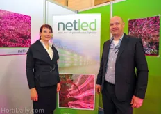 Sanna Rosnell of NetLed together with Dutch distributor Eduard Groeneveld of Groeipassie.
