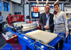 Alessandro Mazzacano from Urbinati together with Jannelie Bras from HortiDaily.com.