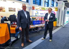 Also Taks and Berg Hortimotive joined forces on the Fruit Logistica; on the picture Bas Lagerwerf and Ernst-Jan Monden.