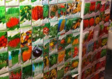 Hundreds of different seeds displayed at the booth of Beijing Glower-Goddess