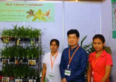 Pratip Pleesukchart, Kobsukh Kaenratana and Naruemal Sripeng of Pakkret Floriculture that grows Heat Tolerant Cymbidiums