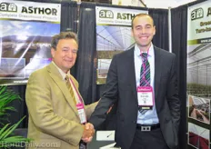 Buzz Sierke of Gothic Arch Greenhouses together with David Perez of Asthor.