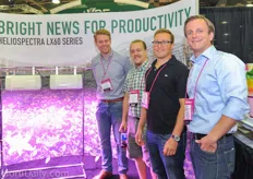 Jimmy, Krister, Daniel and Christopher of Heliopspectra. Learn more about them via http://www.hortidaily.com/article/2830/Swedish-plant-scientists-developing-self-regulating-plant-lighting-systems