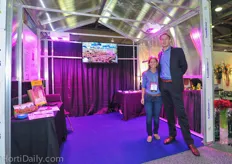 Ashley Veach and Mathieu Van de Sande of LumiGrow. Learn more about them via http://www.hortidaily.com/article/9657/LumiGrow-steers-LED-crop-lighting-solution-to-The-Netherlands