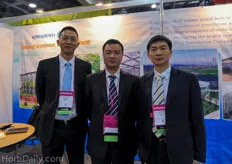 Mike Wang, Dong Zhang and Ray Yang of Chinese greenhouse builder Beijing KingPeng. They do quite some business outside their country, please see this article we made about them; http://www.hortidaily.com/article/2176/Asia-Beijing-Kingpeng-leads-Chinas-emergence-in-the-greenhouse-industry