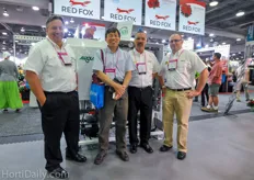 OSU's Peter Ling visiting Yurij, Eric and Kevin at the Argus Booth.