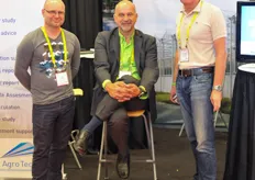 John van Dijk and Martin Looije of Looije Agro Technics together with Dennis van Alphen of Total Energy Group.