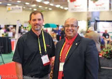 Ron Mueller of Engage Agro together with Shalin Koshla of the OMAFRA Research Station