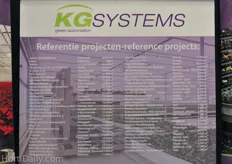 Nice list of reference projects at KG booth.