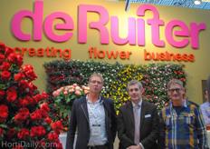 Arjen Vlasman and Eduartd Koks from De Ruiter and on the right a visitor of the De Ruiter stand.