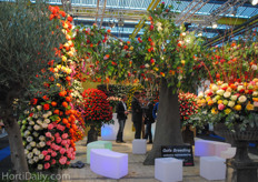 Many different decorations on the stand of De Ruiter.