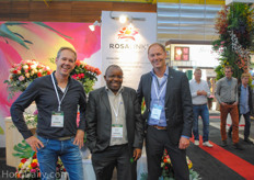 Bart Bakker from Rosalink, David Mungai from Hortlink, and Erik Bruine de Bruin from Rosalink.