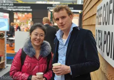 Frank Scholten of Chrysal Asia Pacific together with his Chinese representative Alyssa Guo.