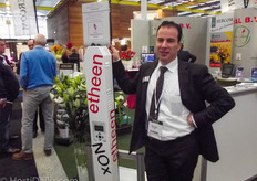 Gert Jan Bosman of EMS in the booth of Sercom.