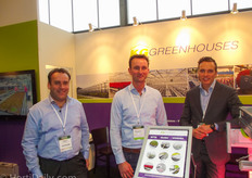 Egbert Bruins (since October 1st 2014 employed at KG), Bernardo Greeve and Floris Berghout of KG Greenhouses.