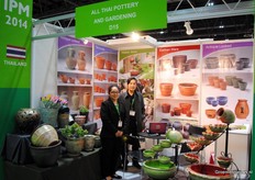 All Thai Pottery and Gardening offers Thai-made pottery and gardening equipment. In the photo Abdul Jaleel and Bond Pitakphae.